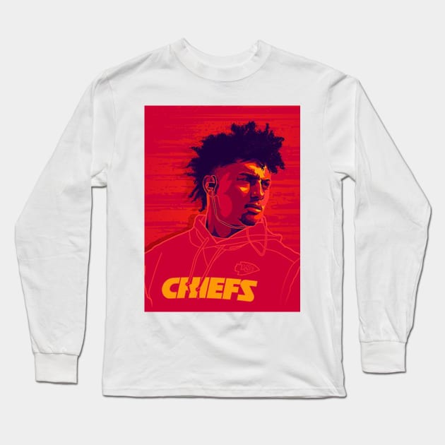 Patrick Mahomes Long Sleeve T-Shirt by wizooherb